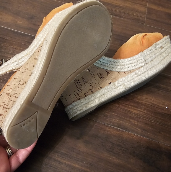 Prada Suede Knot Cork Wedge - Picture 5 of 7